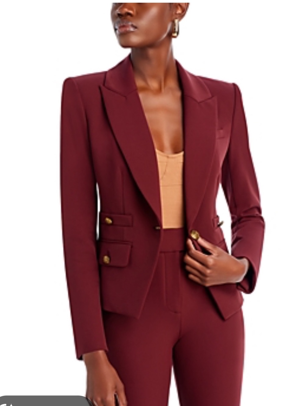 NWOT $798 Veronica Beard Roya Dickey Jacket Dark Oxblood Sz 00